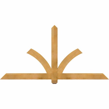 Ekena Millwork Redmond Rough Sawn Timber Gable Bracket, Western Red Cedar, 72"W x 36"H x 2"D x 4"F, 12/12 Pitch GBW072X36X0204RED00RWR
